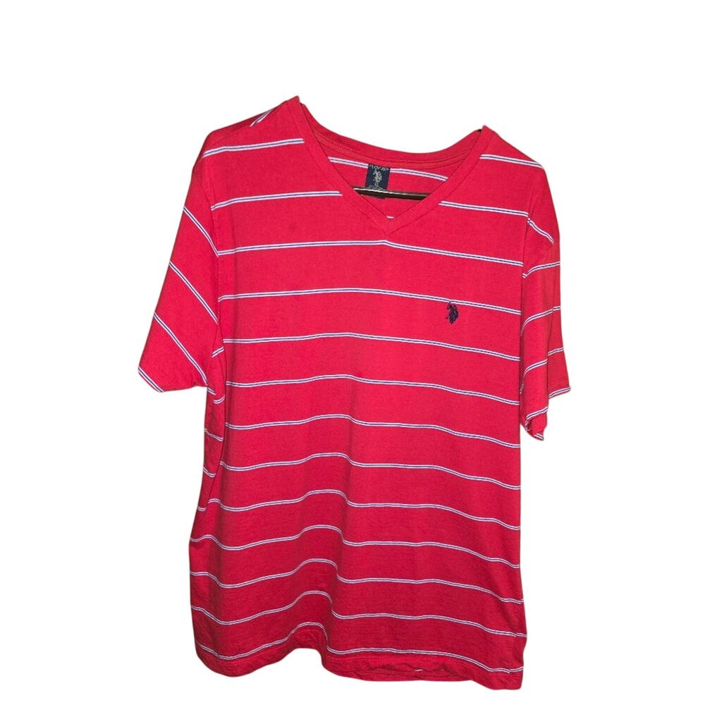 Men's Red Striped Shirt